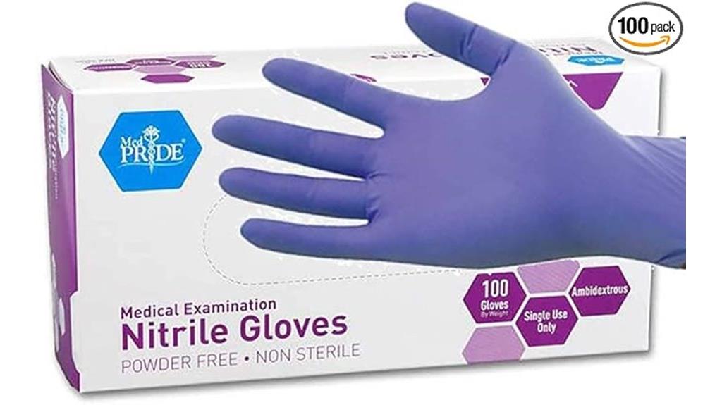 large powder free nitrile gloves