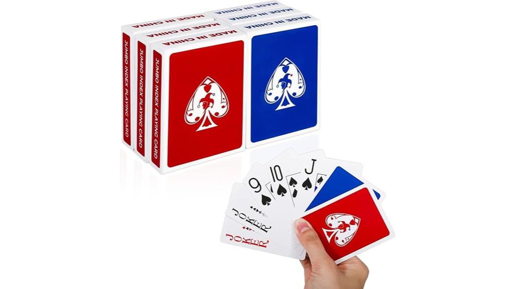 large print poker cards