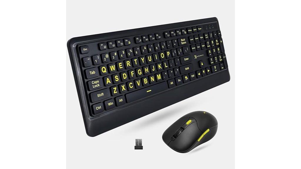 large print wireless combo
