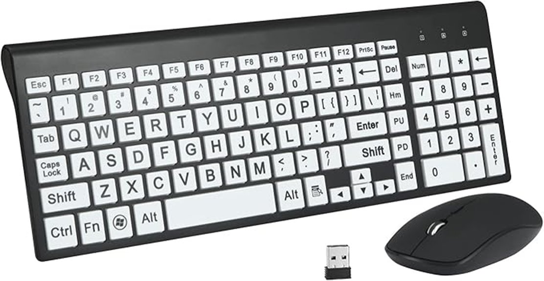 large print wireless keyboard