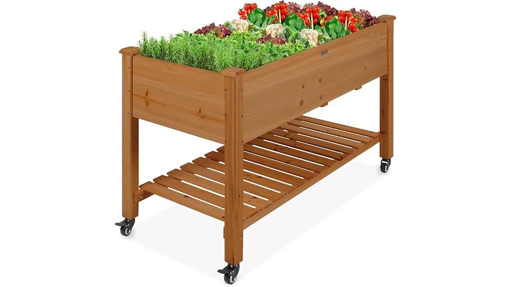 large rectangular garden bed