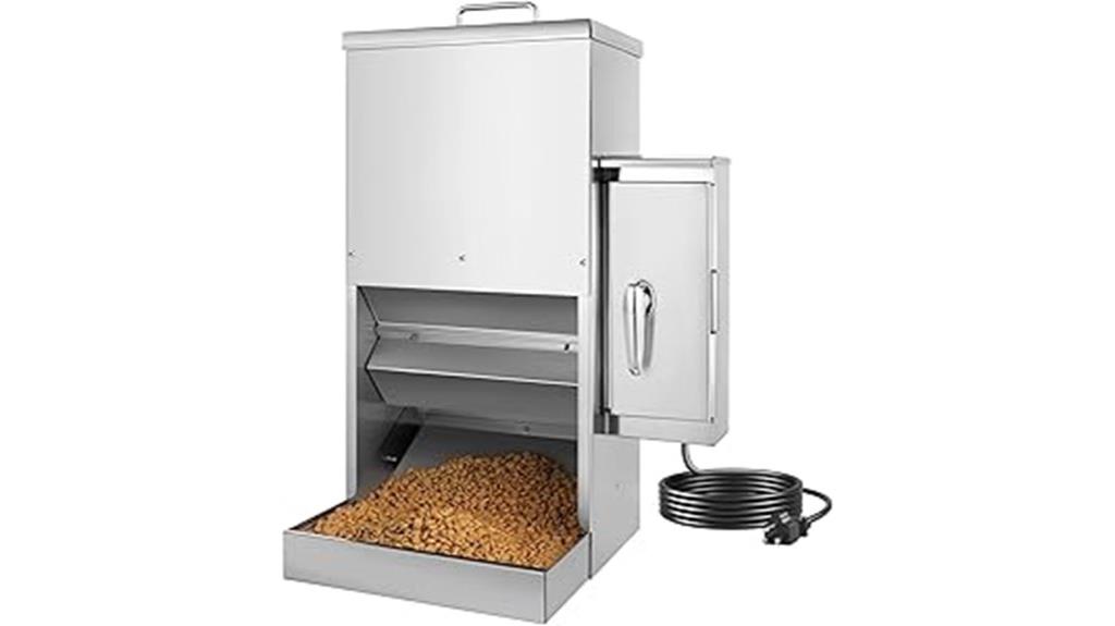 large stainless steel dog feeder