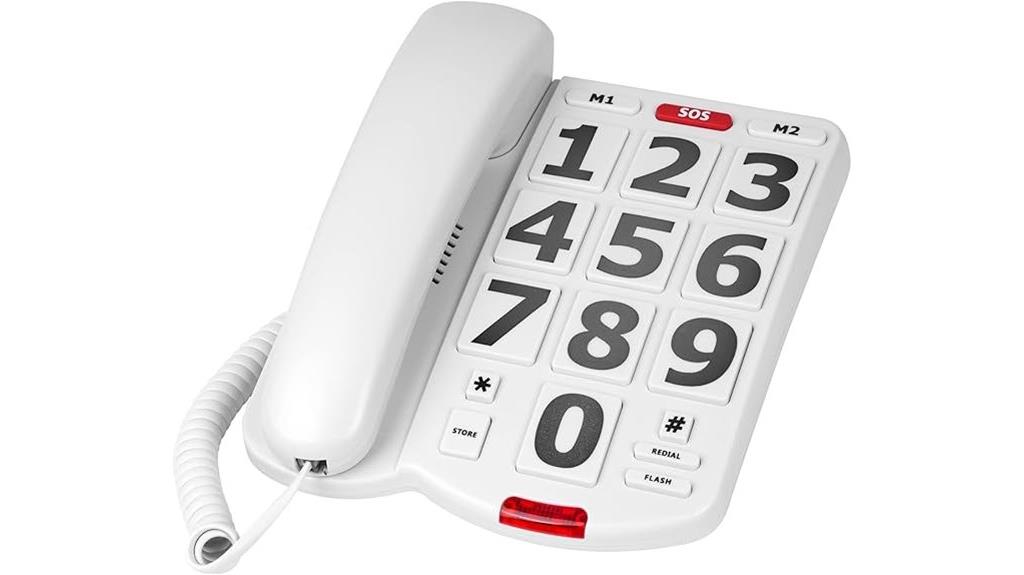 large wired phone features