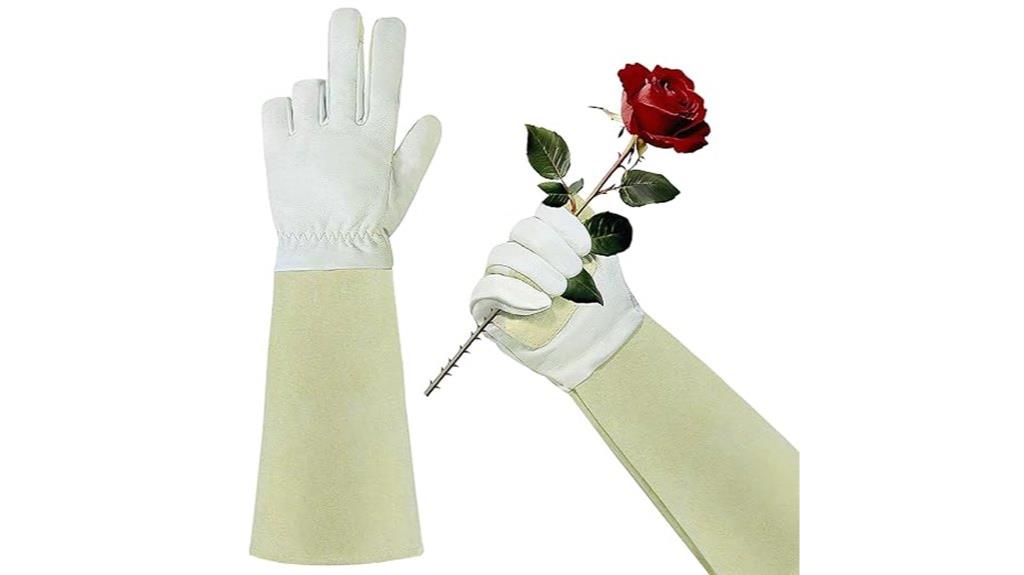 leather gardening glove set