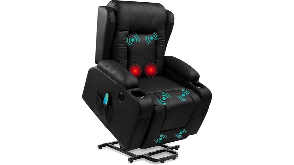 leather massage lift chair