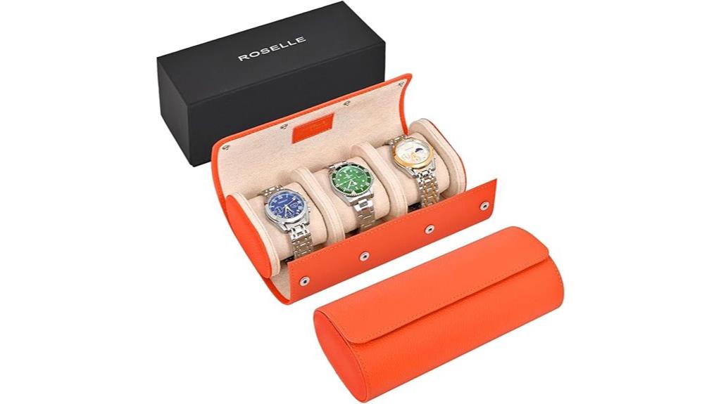 leather watch roll case