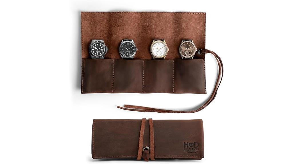 leather watch storage case