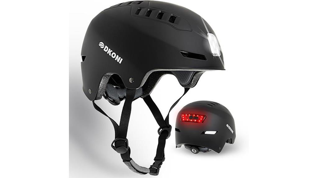 led equipped cycling helmet