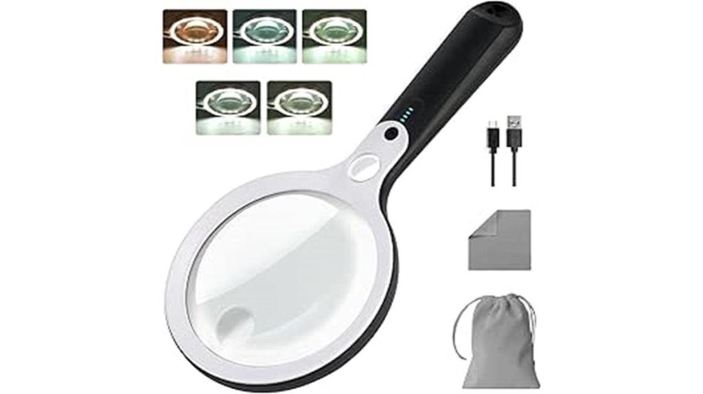 led lit magnifying glass