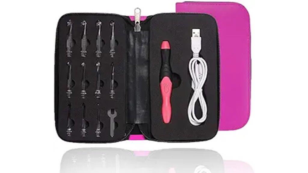 lighted crochet hook set
