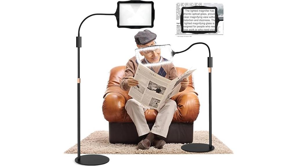 magnifying glass with light