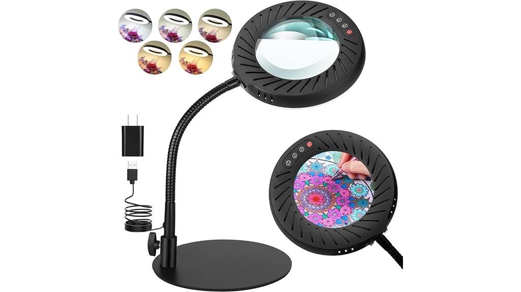 magnifying glass with light