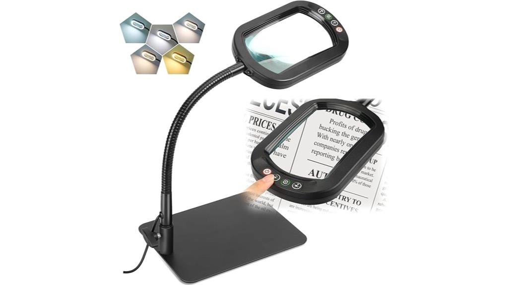 magnifying glass with light