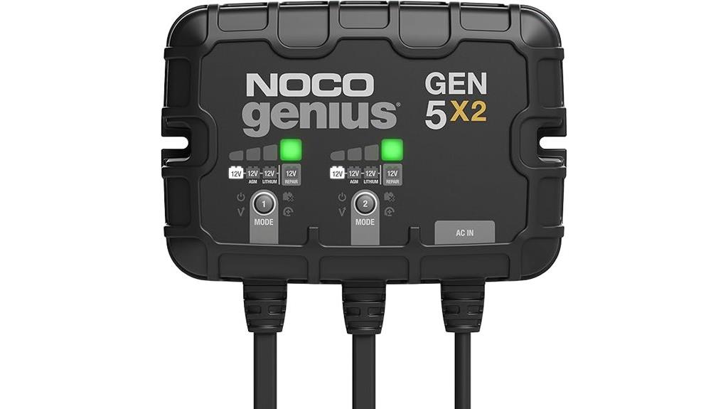 marine battery charger dual banks