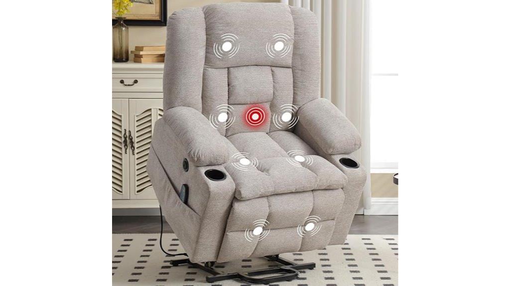 massage heating lift chair