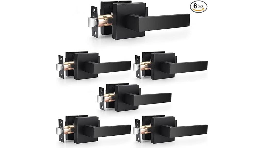 matte black door levers
