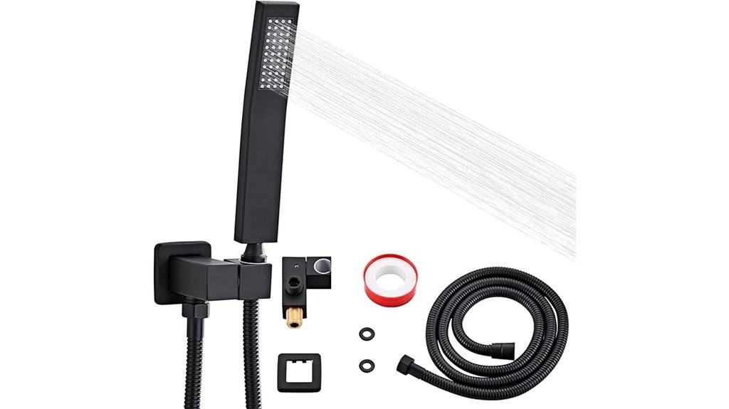 matte black shower set