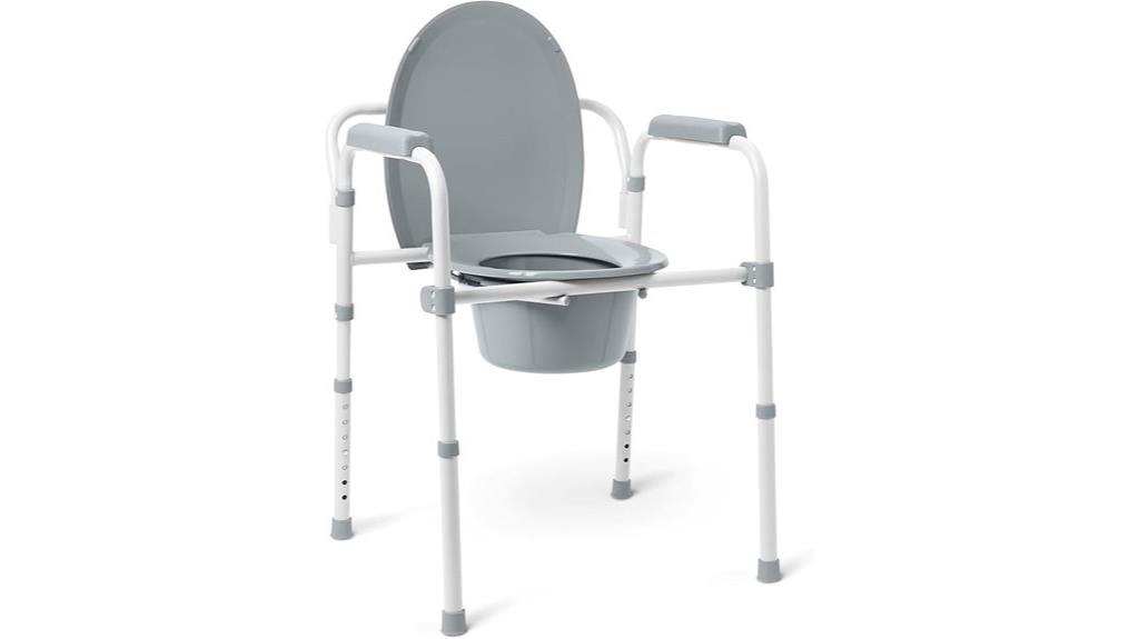 medline steel bedside commode