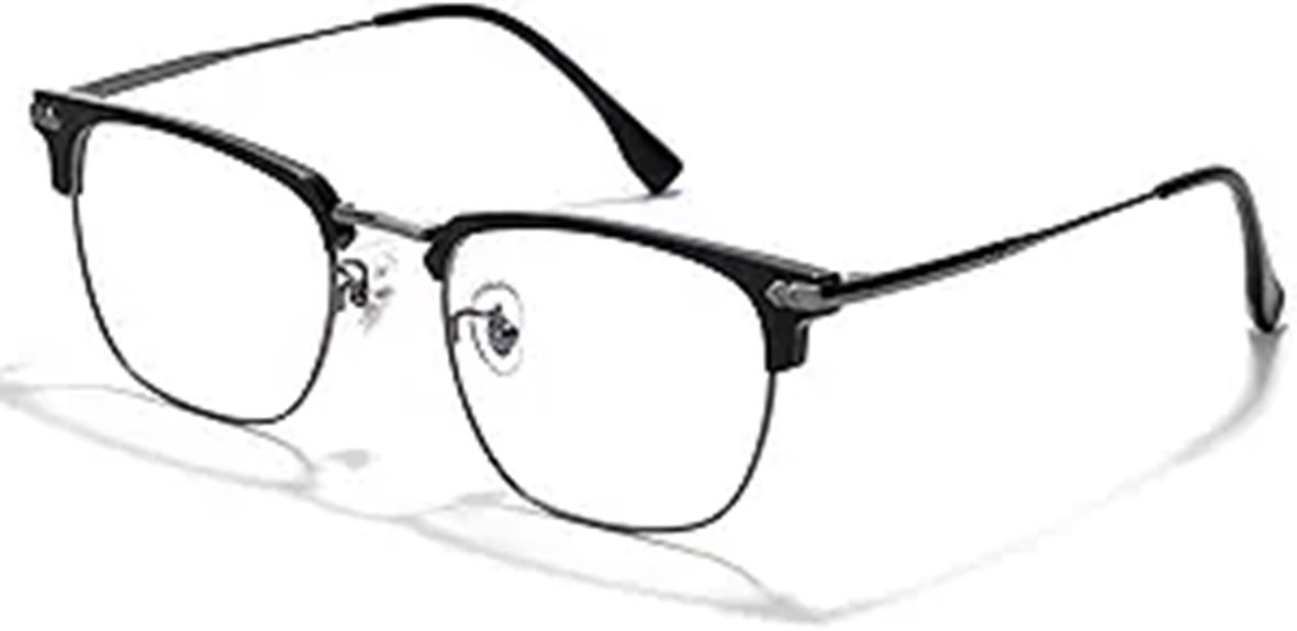 men s gunmetal blue glasses