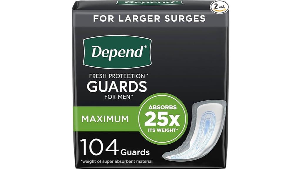 men s incontinence guards 104 pack