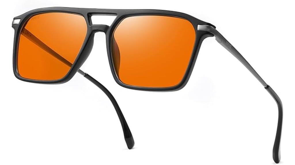 metal frame blue glasses