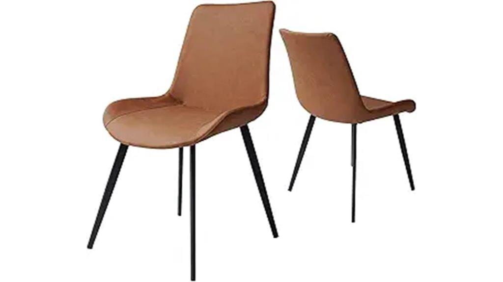 modern faux leather dining chairs