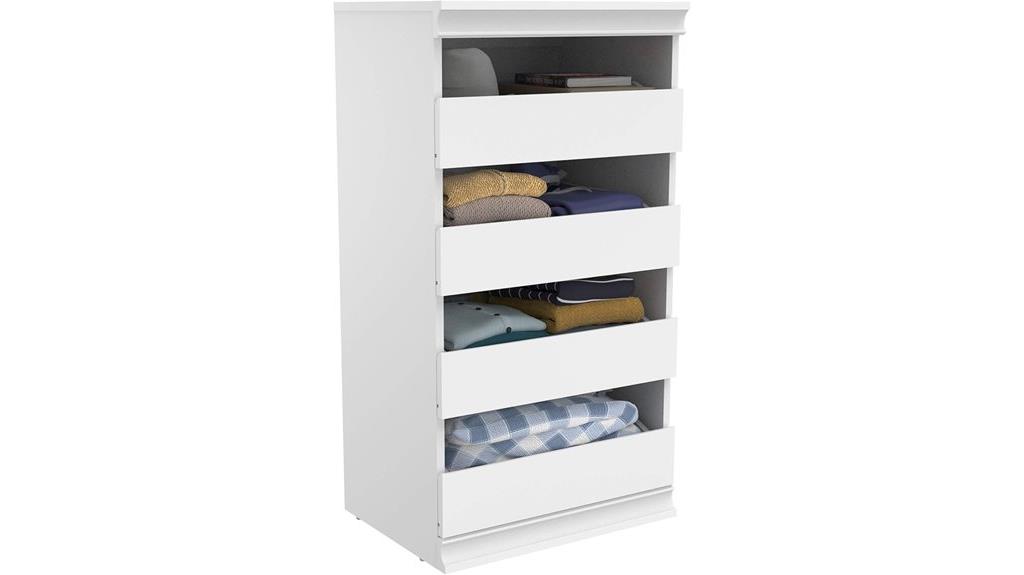 modular four drawer storage unit