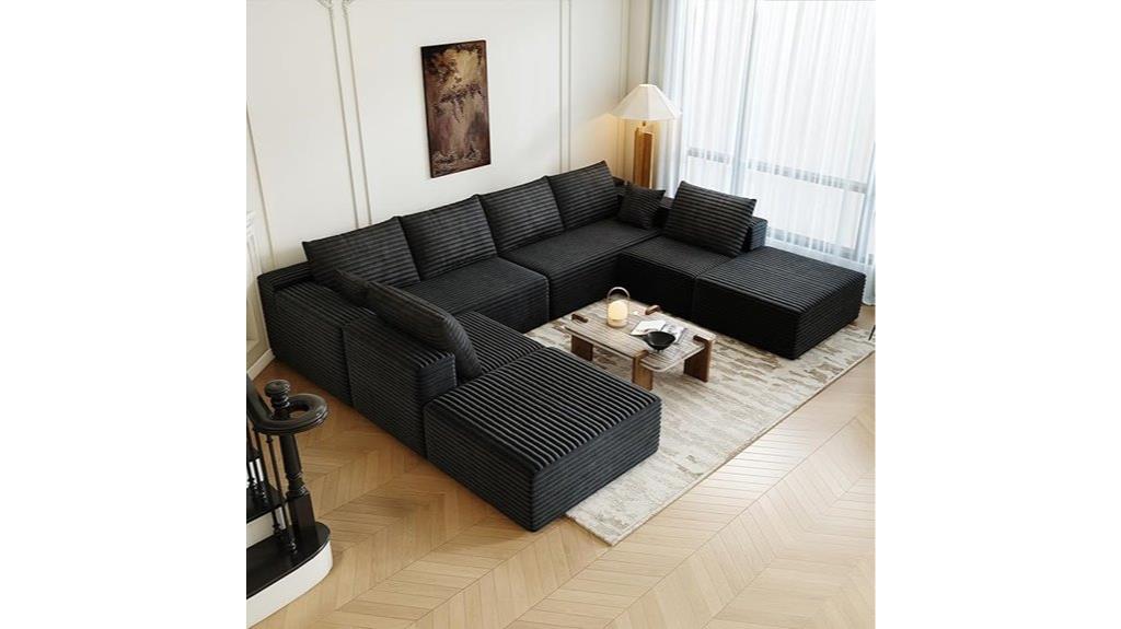 modular sofa with ottomans