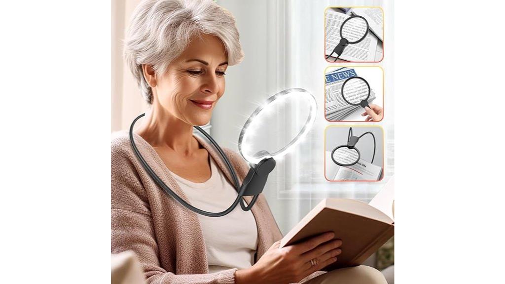 neck worn 6x reading magnifier