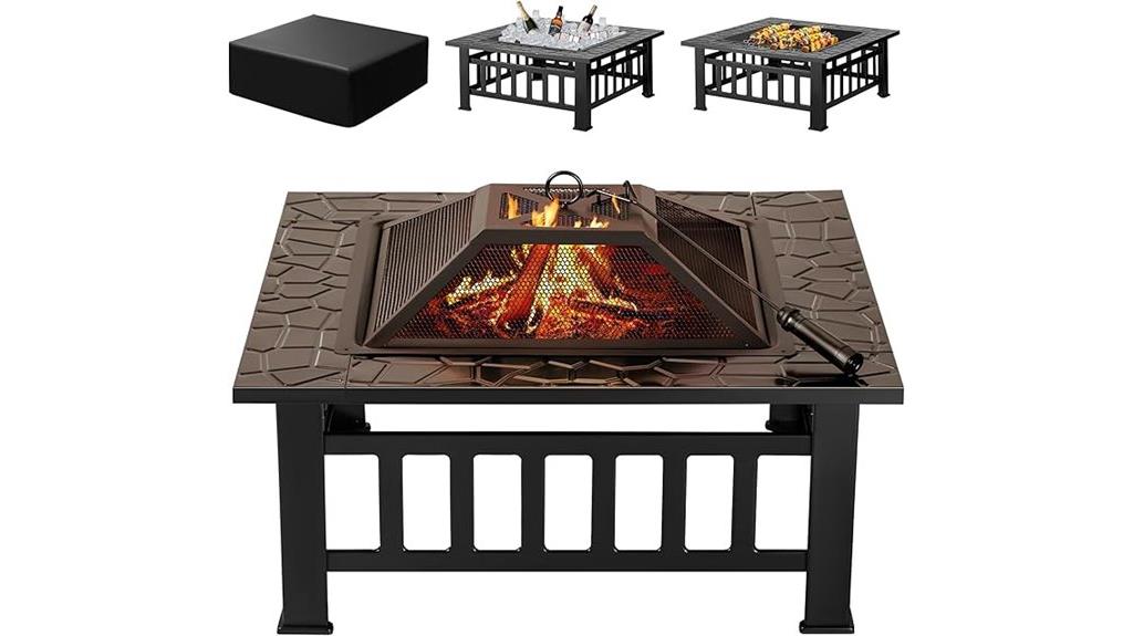 outdoor fire pit cover