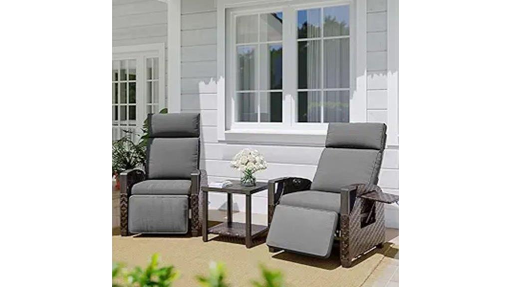 outdoor recliner set
