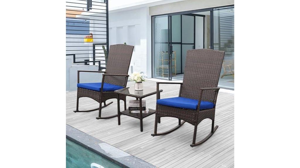 outdoor wicker patio set