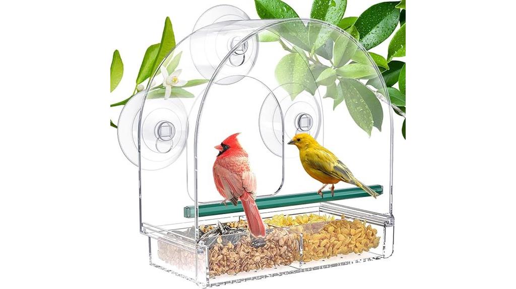 outdoor window bird feeder