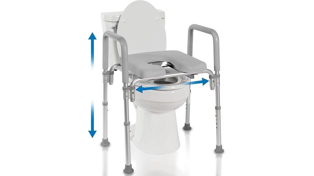 padded adjustable toilet seat