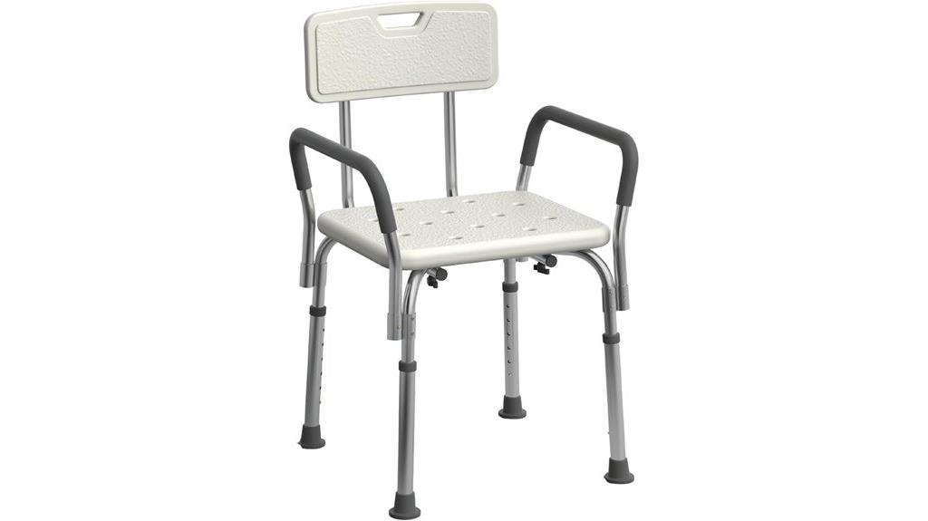 padded armrest shower chair