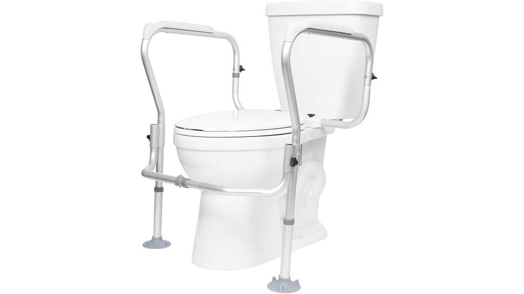 padded toilet safety frame