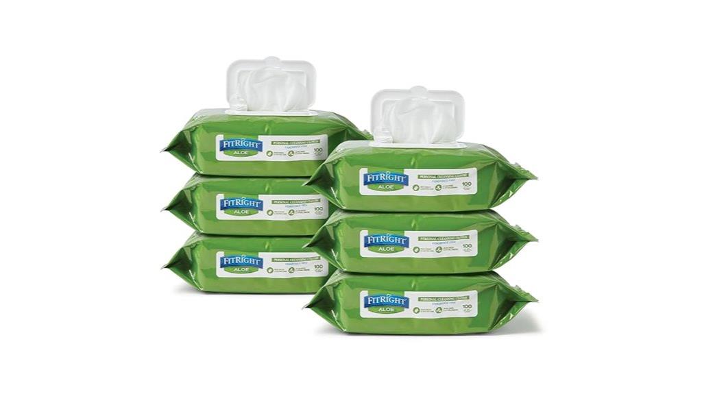 personal cleansing wipes aloe