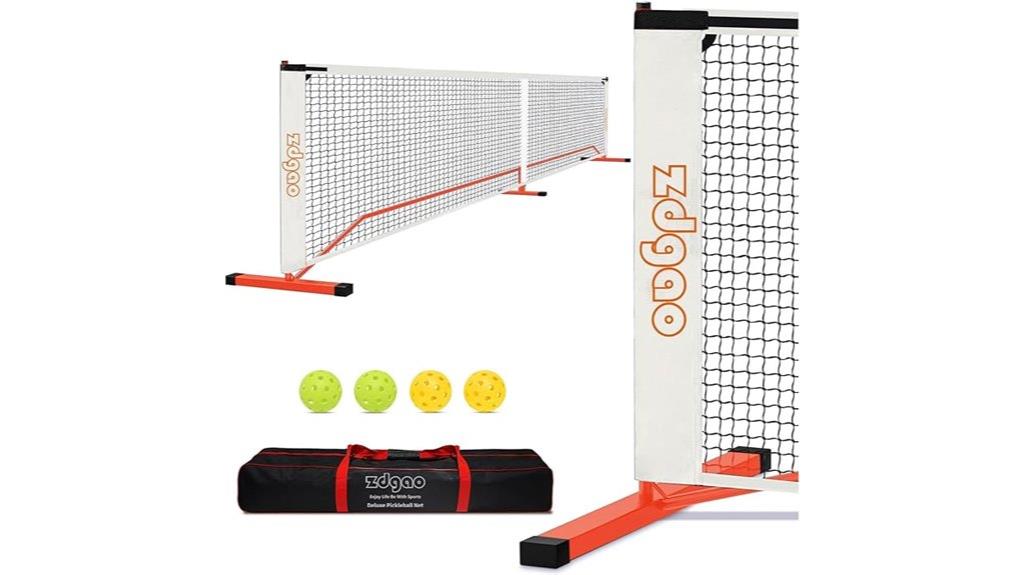 pickleball net with accessories