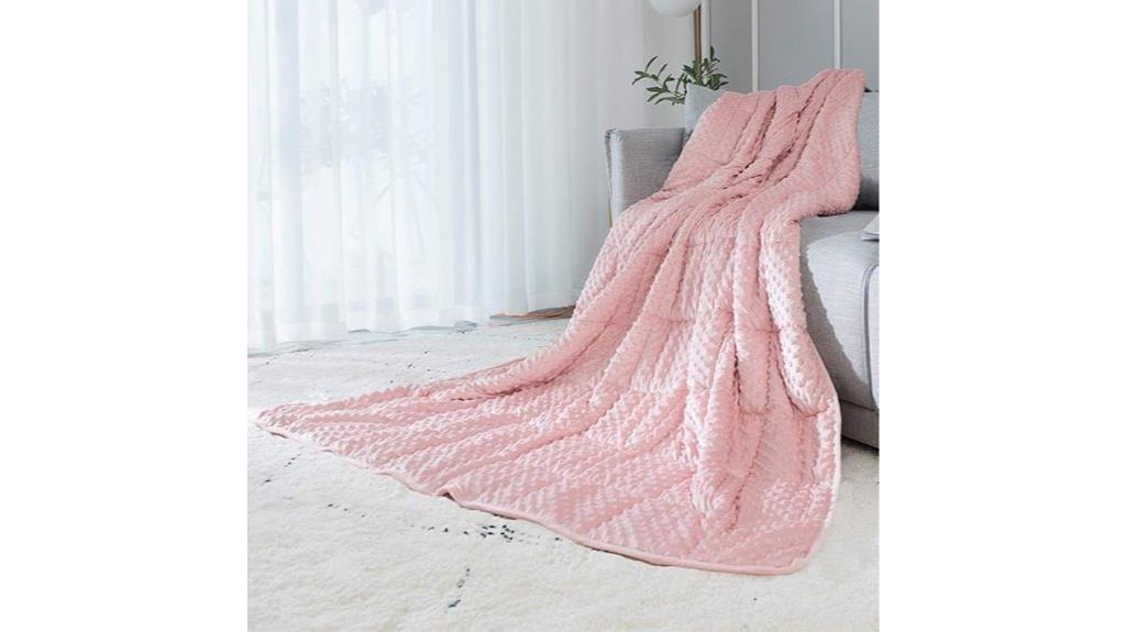 pink reversible weighted blanket