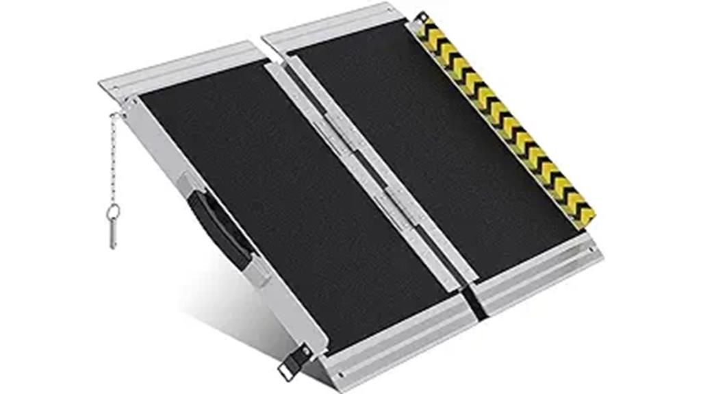 portable aluminum folding ramp