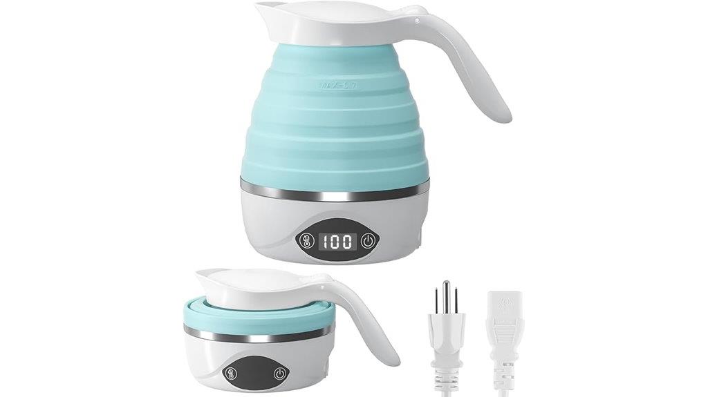 portable blue collapsible kettle