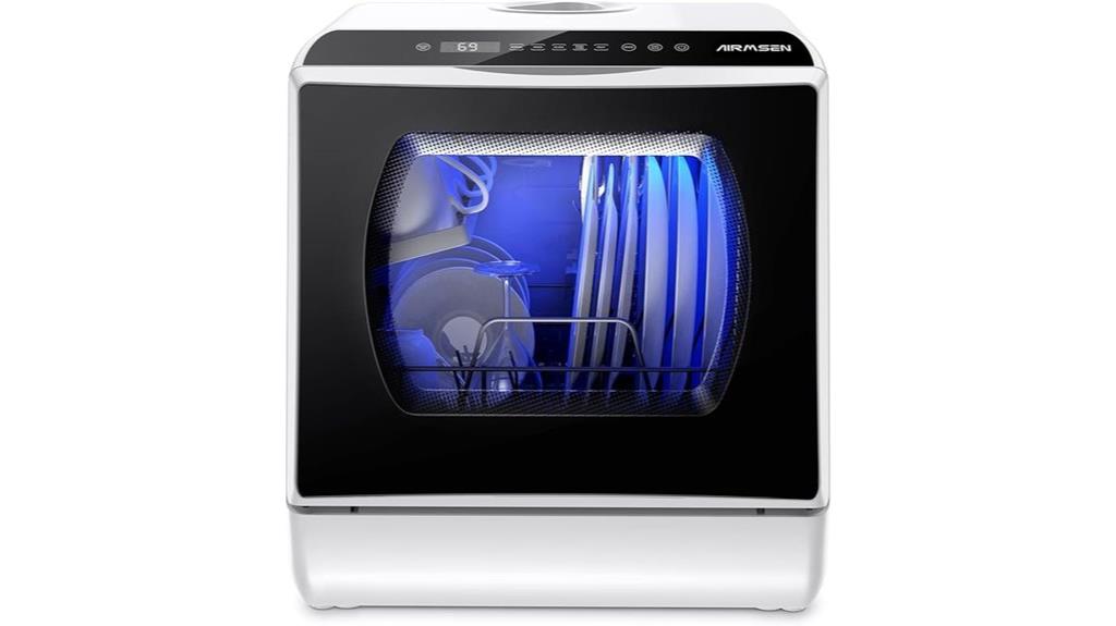 portable countertop dishwasher features
