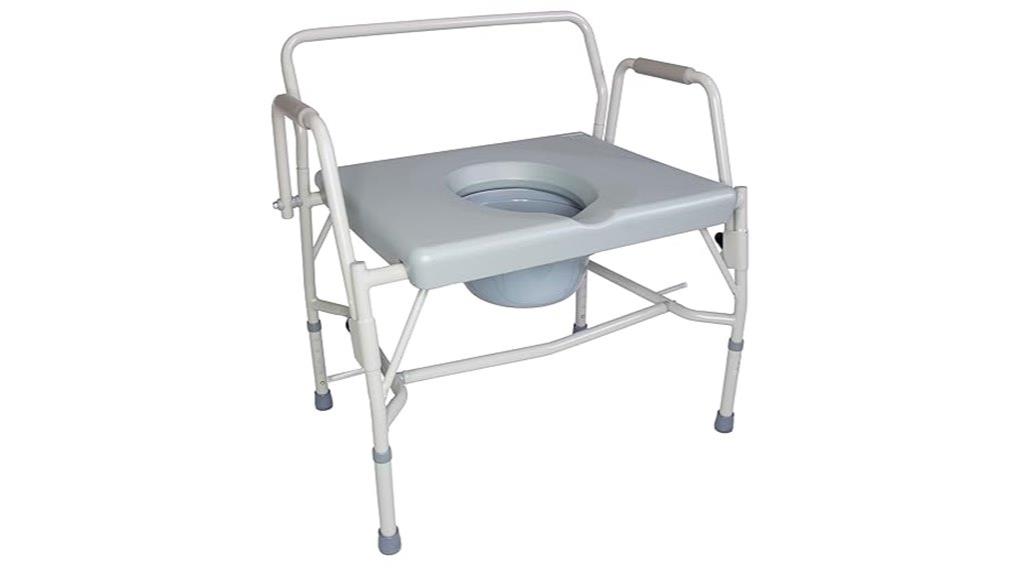 portable drop arm toilet