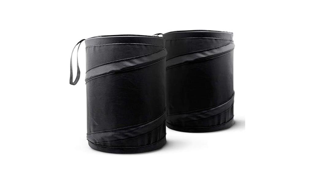 portable dual trash cans