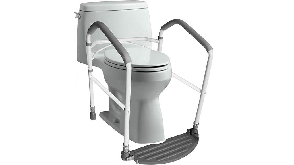 portable folding bathroom rail