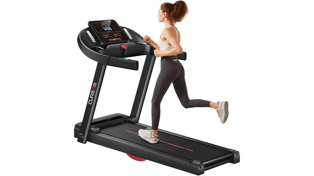 portable folding treadmill with heart rate sensor