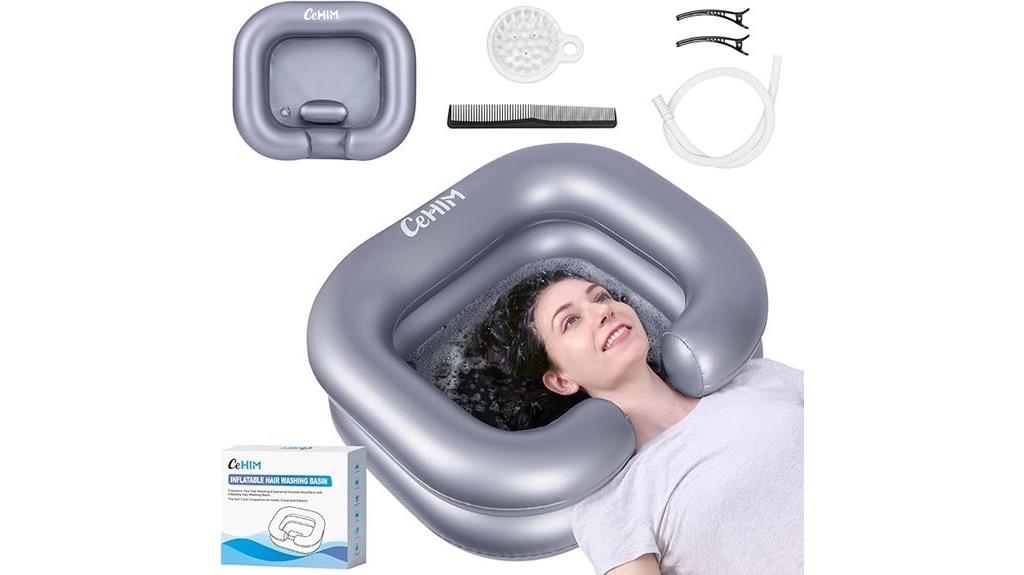 portable inflatable hair basin
