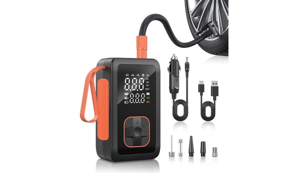 portable tire inflator gauge