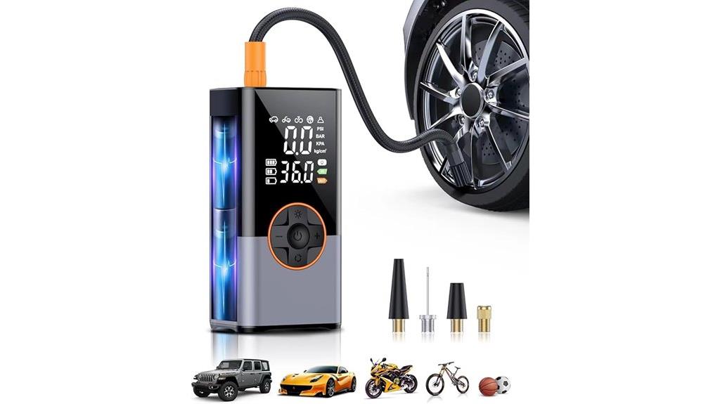 portable tire inflator with battery