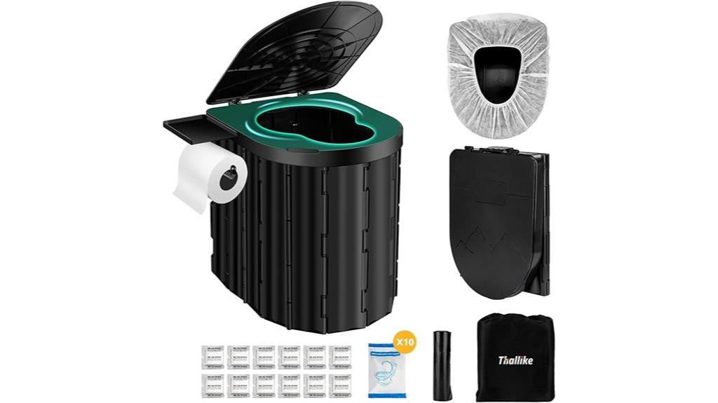 portable toilet with lid